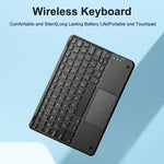 Ultra Thin Wireless Keyboard Magnetic Bluetooth-compatible 5.2 Keyboard with Smart Gesture Control Touchpad