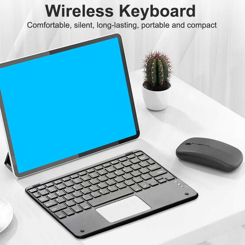 Ultra Thin Wireless Keyboard Magnetic Bluetooth-compatible 5.2 Keyboard with Smart Gesture Control Touchpad