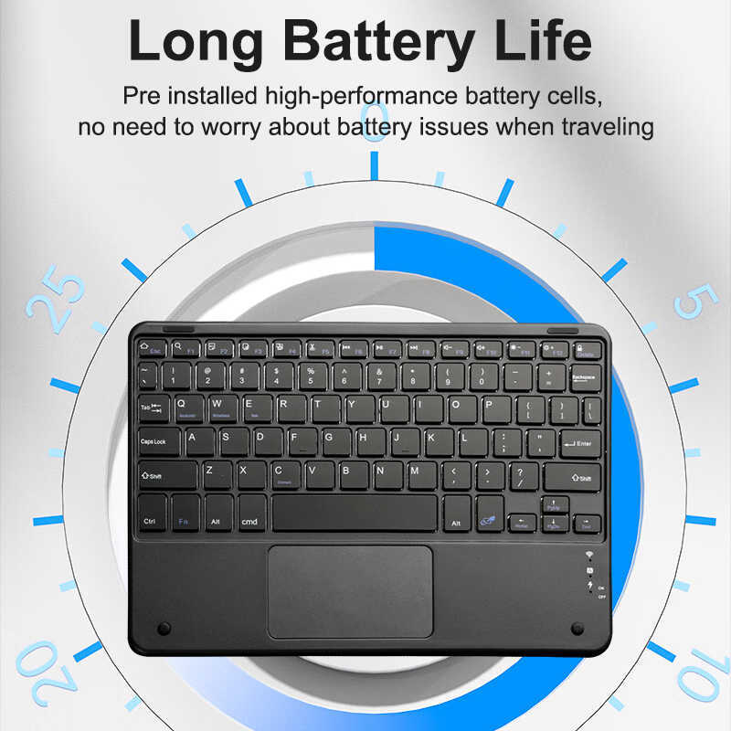 Ultra Thin Wireless Keyboard Magnetic Bluetooth-compatible 5.2 Keyboard with Smart Gesture Control Touchpad