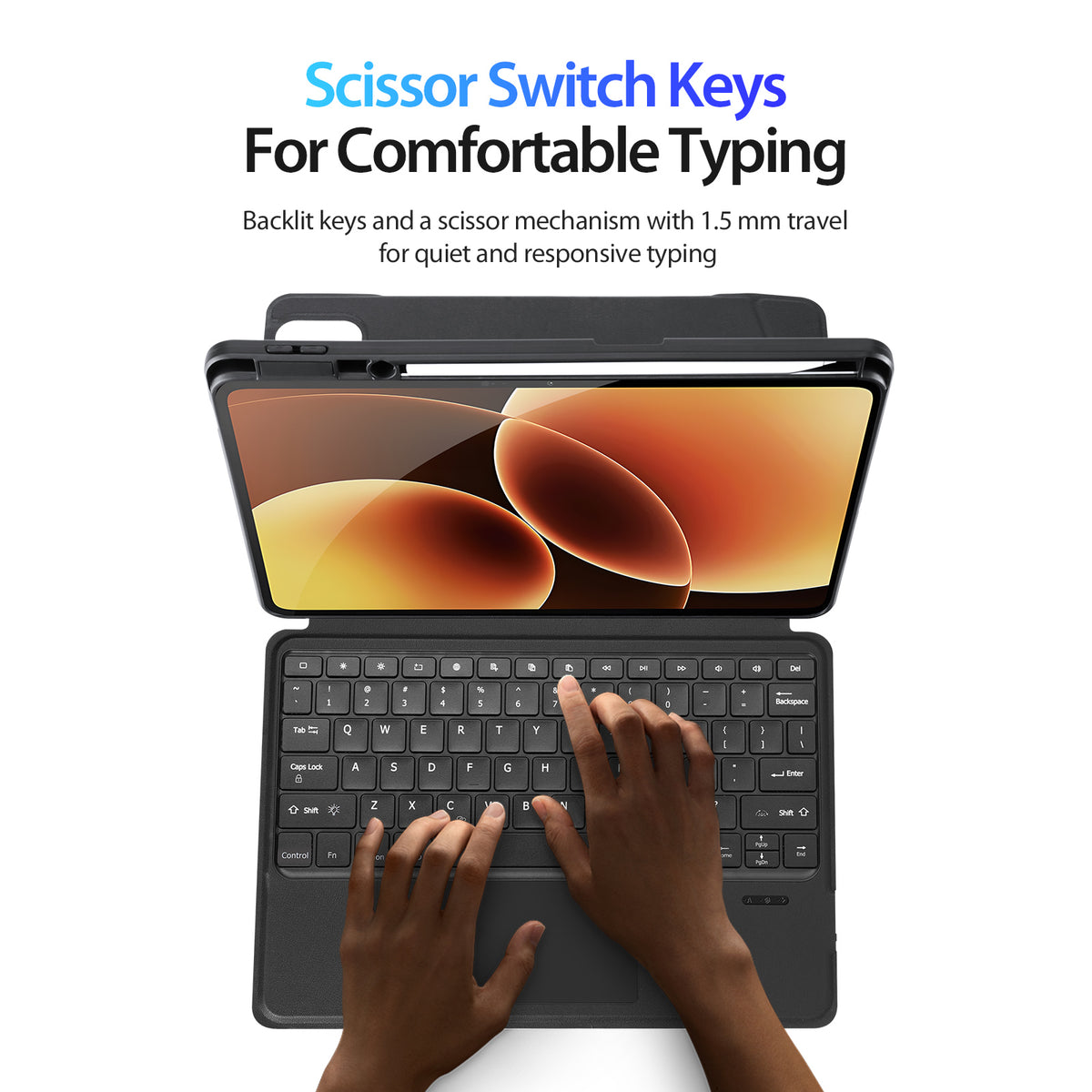 DUX DUCIS For Xiaomi Pad 8 Pro / Pad 8 / Pad 7 Pro / Pad 7  DK Series Bluetooth-Compatible Keyboard (English) with Leather Tablet Case