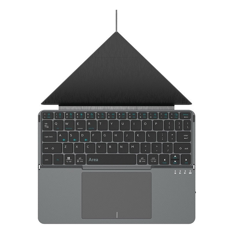 Bluetooth-compatible Keyboard with Touchpad Ultra Thin Wireless Keyboard Foldable Stand Case