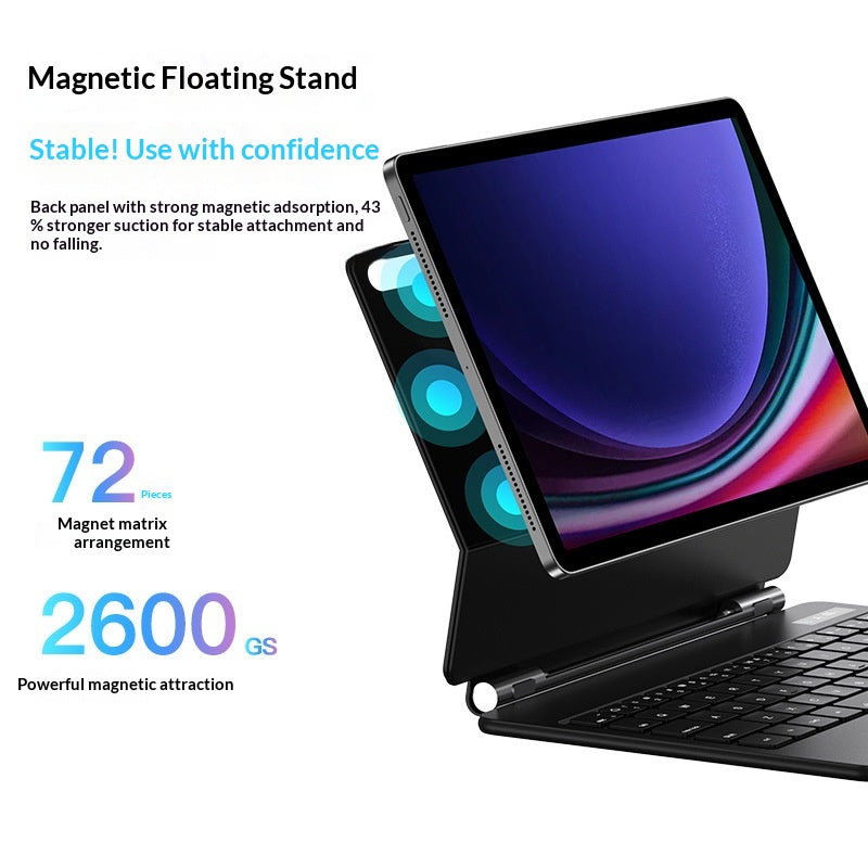 Magnetic Floating Bluetooth-compatible Keyboard for Samsung Galaxy Tab S11/S10 FE/S9/S8/S7 Keyboard Case