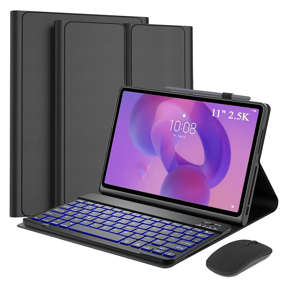 Bluetooth-kompatibelt tastatur til Lenovo Idea Tab / M11 / K11 (TB336FU / TB330FU) aftageligt tastaturcover med mus