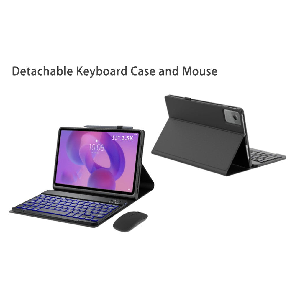 Bluetooth-kompatibelt tastatur til Lenovo Idea Tab / M11 / K11 (TB336FU / TB330FU) aftageligt tastaturcover med mus