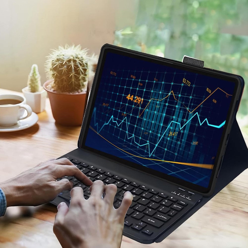 Bluetooth-kompatibelt tastatur til Lenovo Idea Tab / M11 / K11 (TB336FU / TB330FU) aftageligt tastaturcover med mus