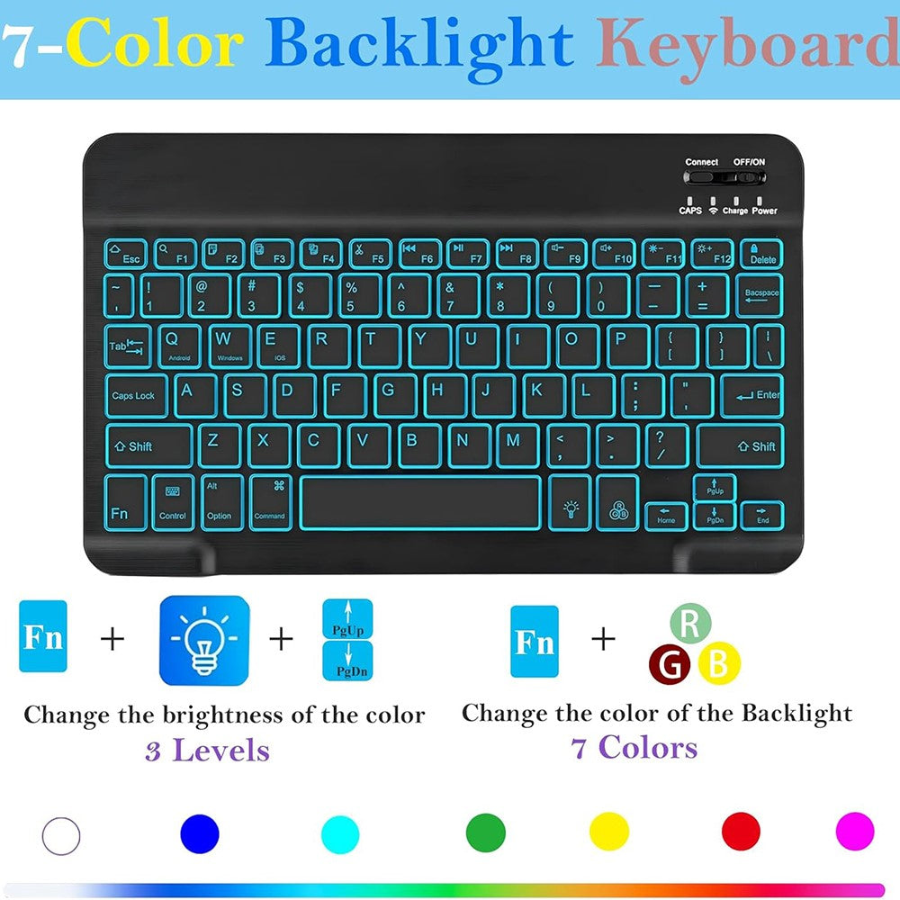Bluetooth-kompatibelt tastatur til Lenovo Idea Tab / M11 / K11 (TB336FU / TB330FU) aftageligt tastaturcover med mus