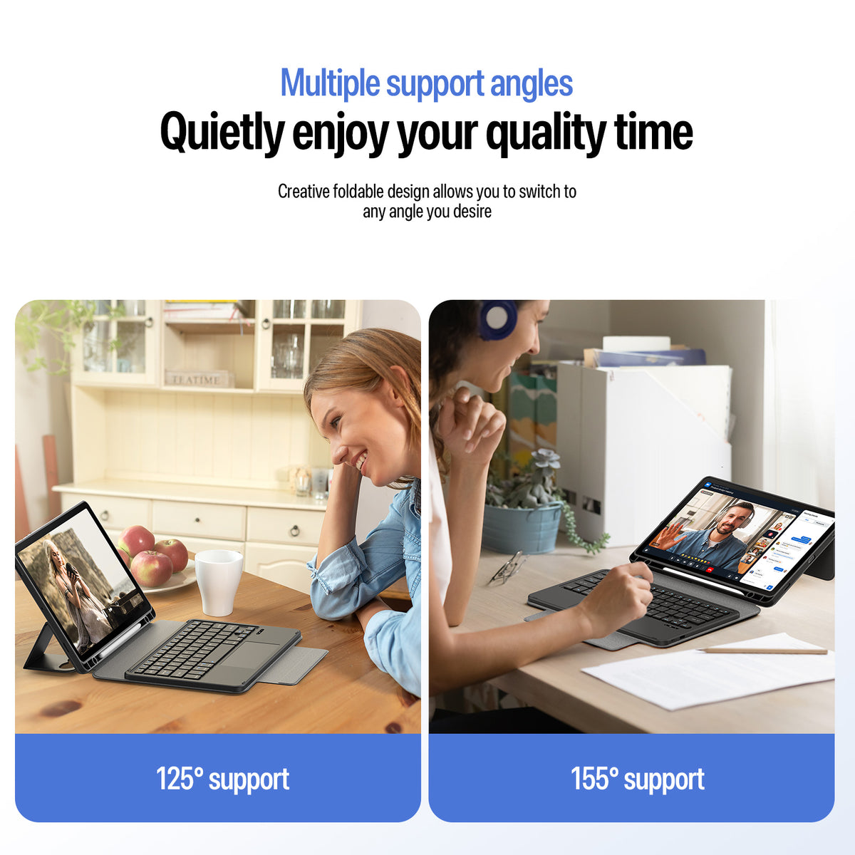 Dux Ducis for Samsung Galaxy Tab S10 FE / Galaxy Tab S9 FE / Galaxy Tab S9 / Galaxy Tab S10 Lite DUX DUCIS YK Series Wireless Keyboard Case Detachable Trackpad Bluetooth-compatible Keyboard Cover