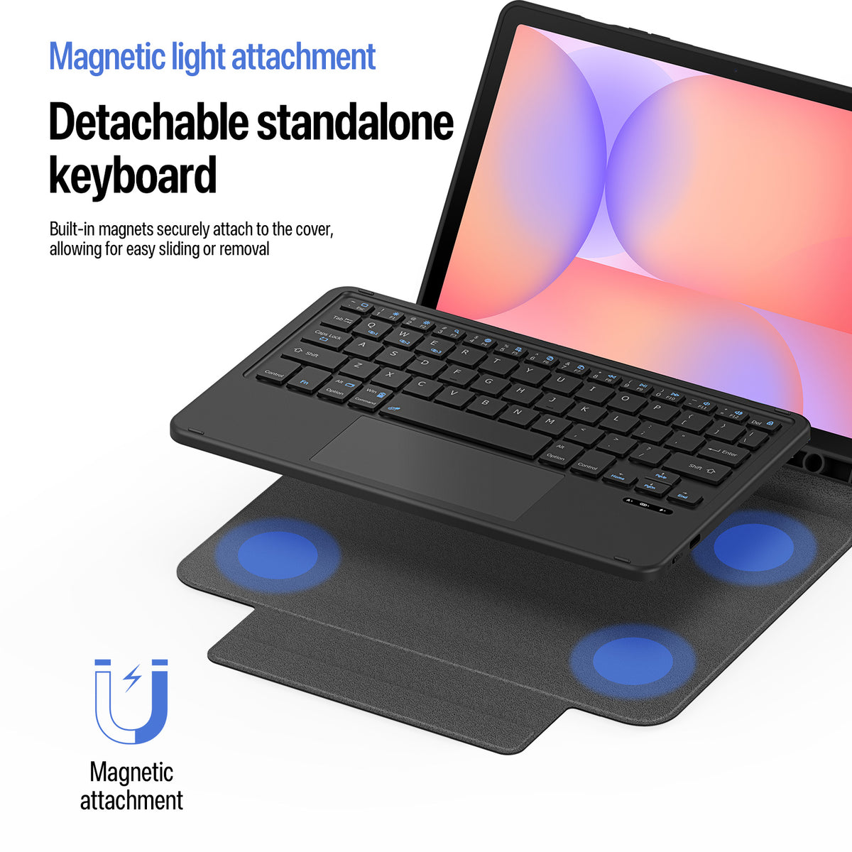 Dux Ducis for Samsung Galaxy Tab S10 FE / Galaxy Tab S9 FE / Galaxy Tab S9 / Galaxy Tab S10 Lite DUX DUCIS YK Series Wireless Keyboard Case Detachable Trackpad Bluetooth-compatible Keyboard Cover