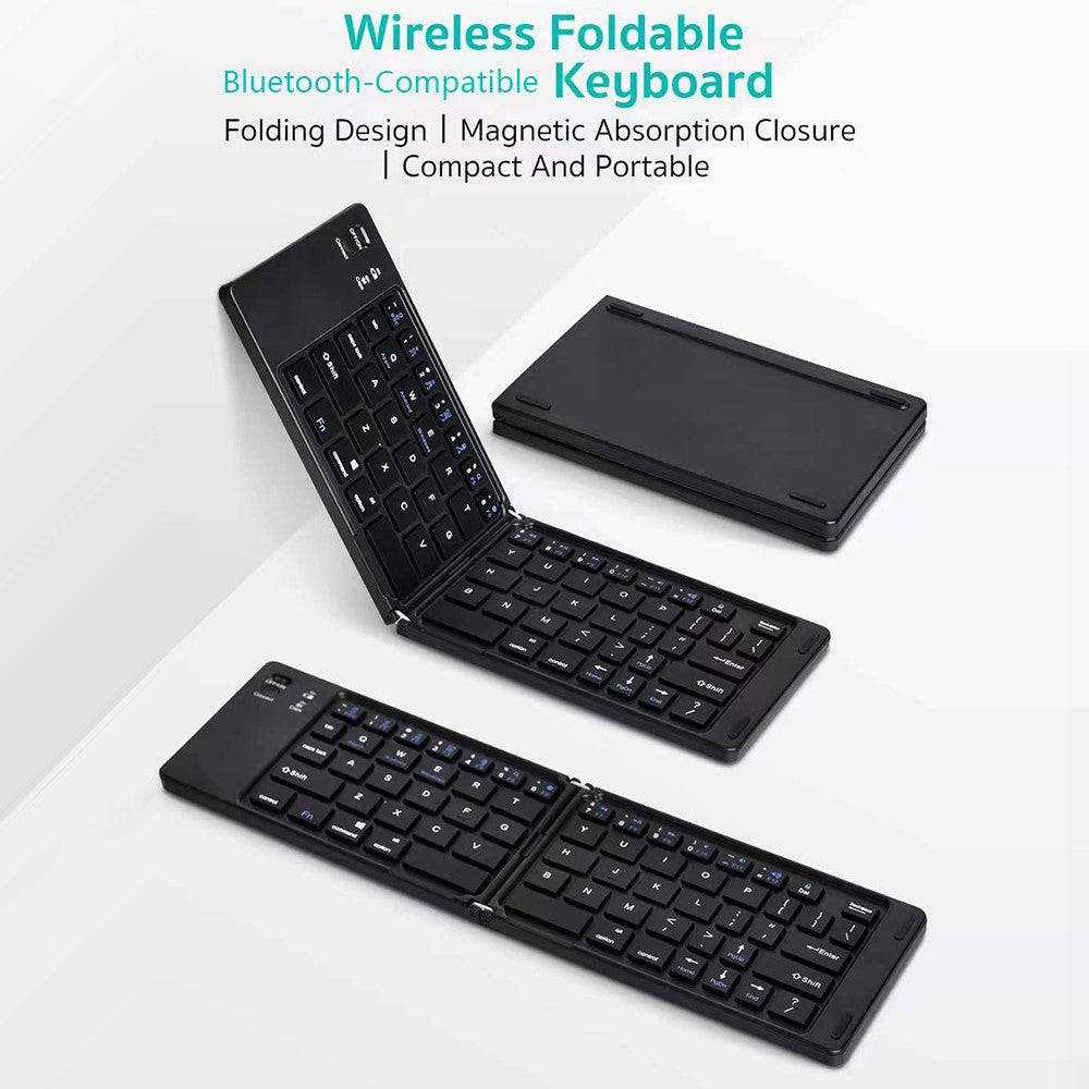 COTECI 64017 Wireless Foldable Bluetooth-compatible Keyboard Portable Keypad Keyboard for Android iOS Windows