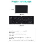 COTECI 64017 Wireless Foldable Bluetooth-compatible Keyboard Portable Keypad Keyboard for Android iOS Windows