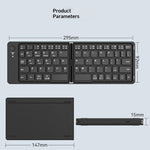 HB-028 Foldable Keyboard Mouse Set with Phone Stand Dual-Mode Mouse and Bluetooth-compatible Keyboard  for Tablet Phone