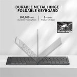 F01C Mini Foldable Bluetooth-compatible Keyboard Mouse Set with Phone Stand Rechargeable Wireless Triple Device Connection Keyboard Mouse