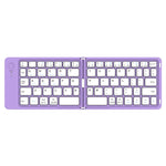 K143 Dual Folding Bluetooth-compatible Keyboard 67 Keys Wireless Portable Keyboard for iOS Android Windows Mac
