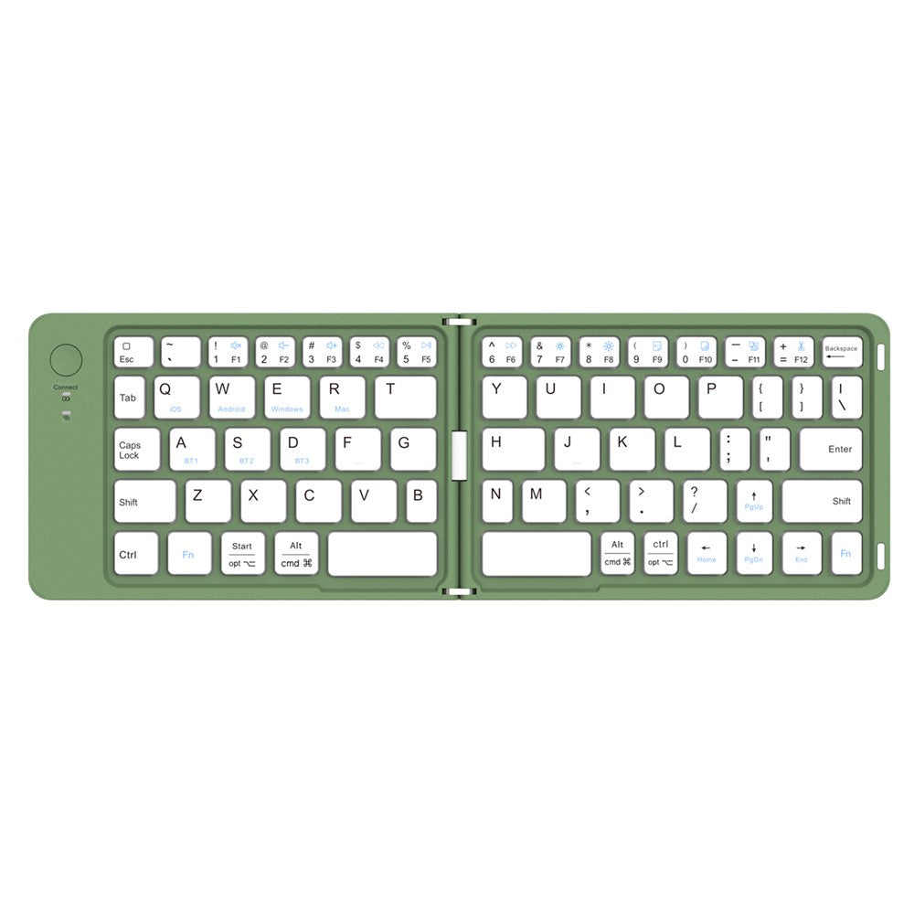 K143 Dual Folding Bluetooth-compatible Keyboard 67 Keys Wireless Portable Keyboard for iOS Android Windows Mac