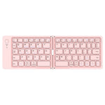 K143 Dual Folding Bluetooth-compatible Keyboard 67 Keys Wireless Portable Keyboard for iOS Android Windows Mac