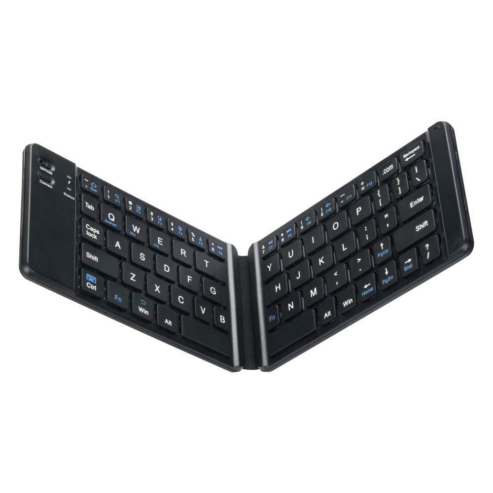 F68 Folding Bluetooth-compatible Keyboard 65 Keys Wireless Keypad for Computer/Tablet/Smartphones