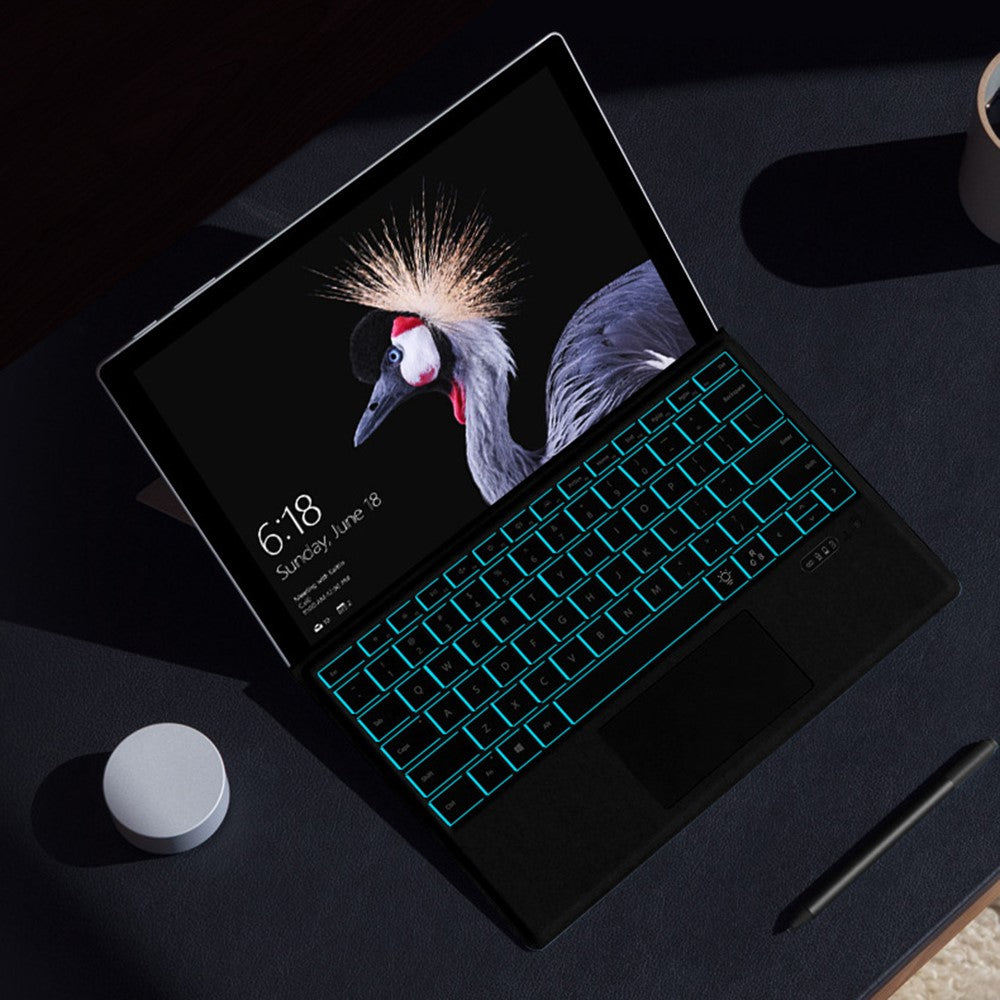FT-1087D Bluetooth-compatible Keyboard Ultra-thin Backlit Keyboard for Microsoft Surface Go 1 / 2 / 3