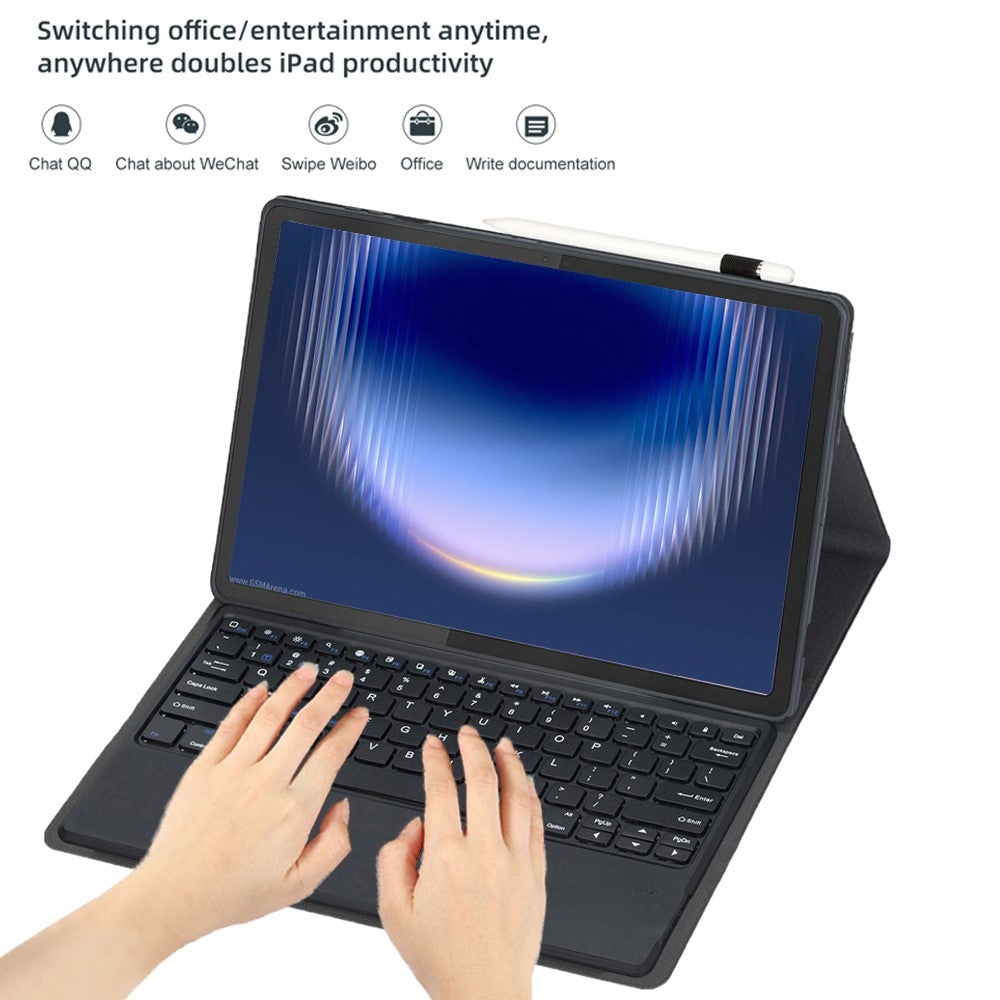 AH36 For Huawei MatePad Pro Max Detachable Bluetooth-compatible Keyboard Case Ultra Slim PU Leather+TPU Protective Cover