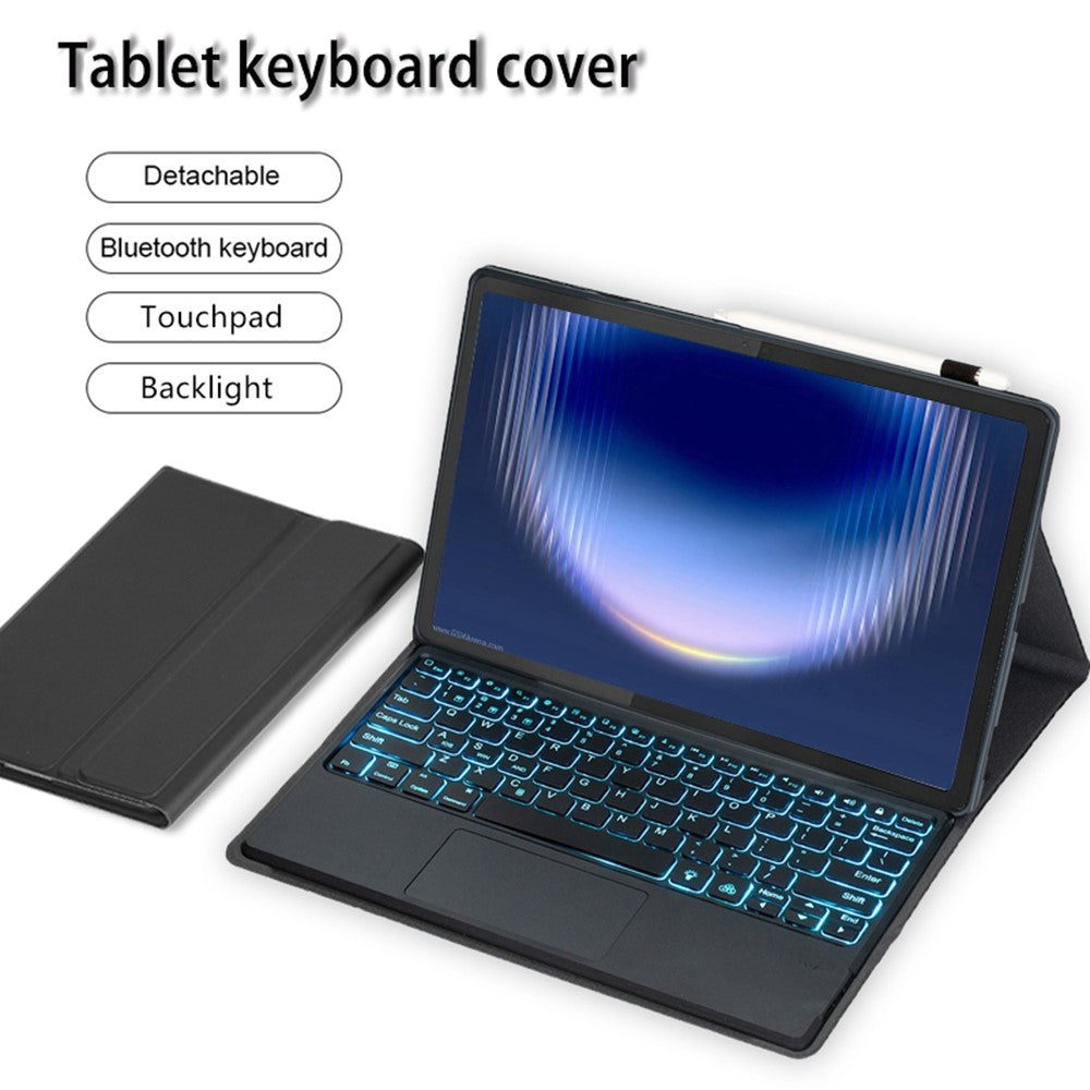 AH36-AS For Huawei MatePad Pro Max Detachable Bluetooth-compatible Keyboard Case with Backlight Touchpad PU Leather+TPU Protective Cover