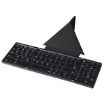 B089T 81-Key Tri-Fold Bluetooth-compatible Keyboard with Numeric Keypad Built-in Bracket for Phone Tablet Laptop
