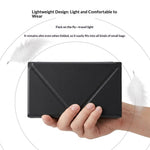 B089T 61-Key Triple-Fold Bluetooth-Compatible Keyboard with Touchpad Built-in Bracket for Phone Tablet PC