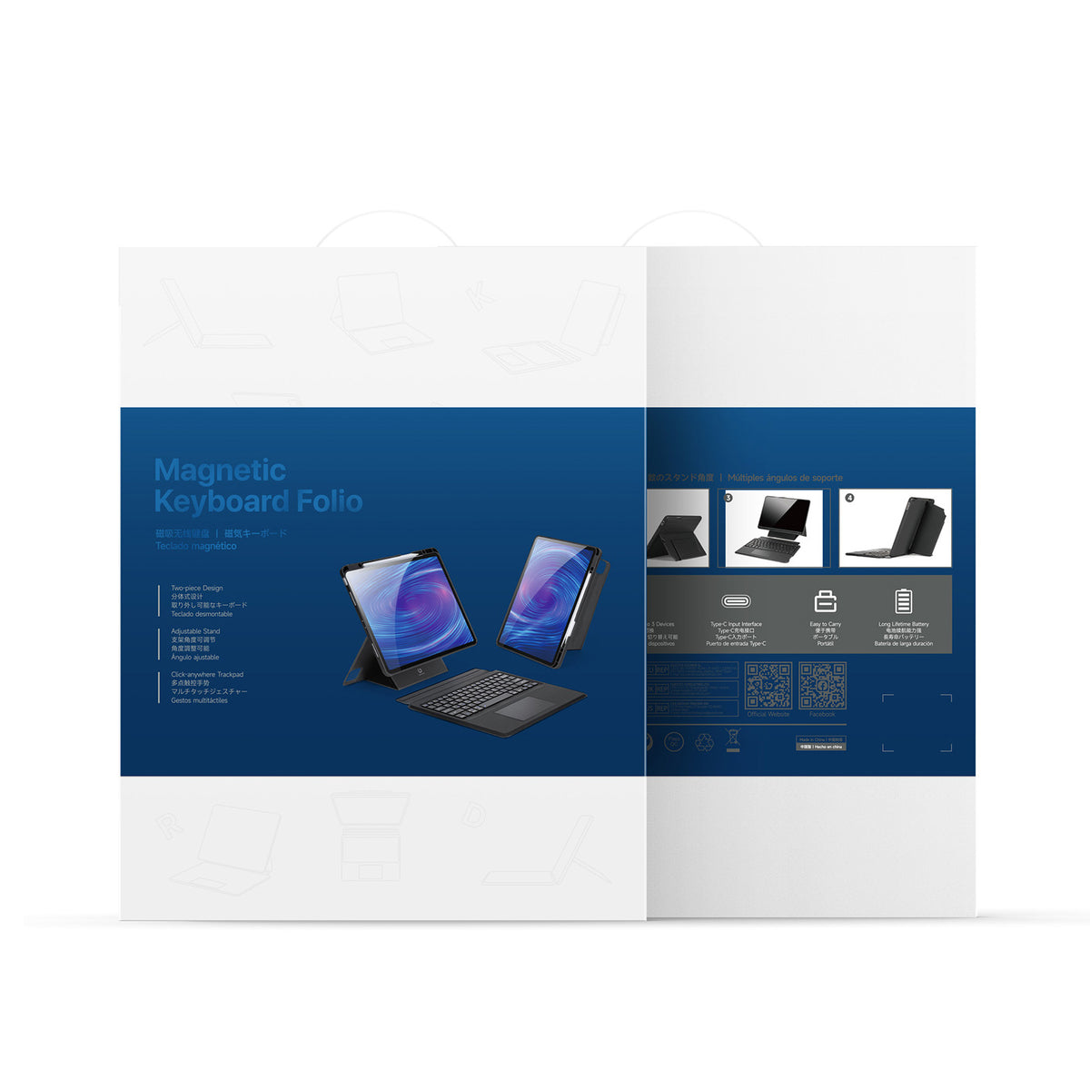 DUX DUCIS til Samsung Galaxy Tab S12+ DK Series Bluetooth-kompatibelt tastatur (engelsk) med tablet-etui i læder