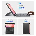 DUX DUCIS til Samsung Galaxy Tab S12+ DK Series Bluetooth-kompatibelt tastatur (engelsk) med tablet-etui i læder