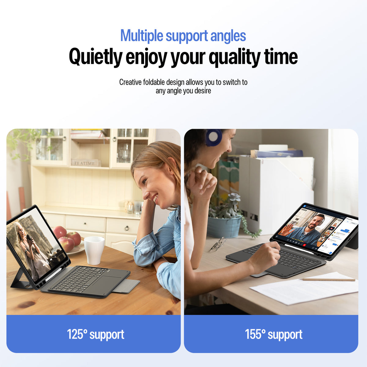 DUX DUCIS for Samsung Galaxy Tab S12+ YK Series Wireless Keyboard Case Detachable Trackpad Bluetooth-compatible Keyboard Cover