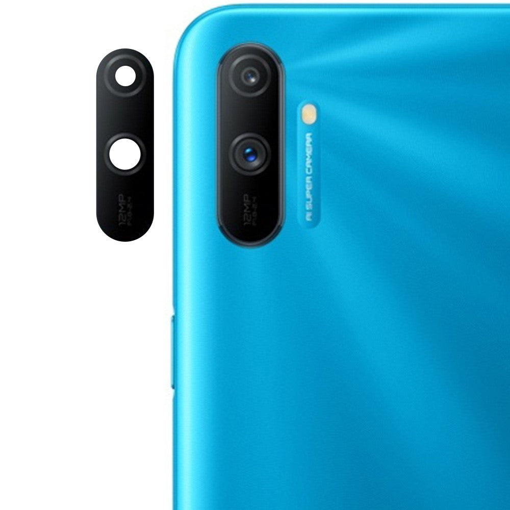 Til Realme C3 (uden fingeraftryk) bagkamera objektivdæksel udskiftningsdel (uden logo)