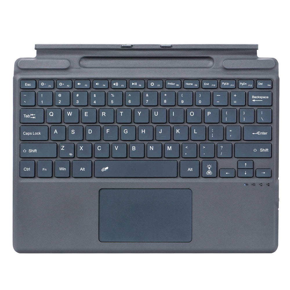 2089D for Microsoft Surface Pro 11 / 10 / 9 / 8 / X Magnetic Adsorption Colorful Light Bluetooth-compatible Wireless Keyboard with Touchpad