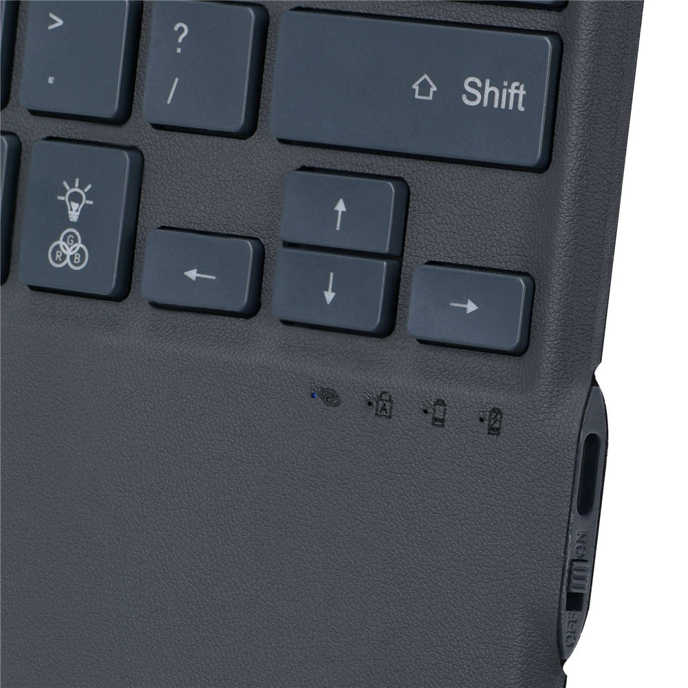 2089D for Microsoft Surface Pro 11 / 10 / 9 / 8 / X Magnetic Adsorption Colorful Light Bluetooth-compatible Wireless Keyboard with Touchpad