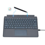 2089D for Microsoft Surface Pro 11 / 10 / 9 / 8 / X Magnetic Adsorption Colorful Light Bluetooth-compatible Wireless Keyboard with Touchpad