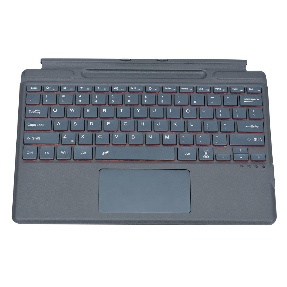 2089D for Microsoft Surface Pro 11 / 10 / 9 / 8 / X Magnetic Adsorption Colorful Light Bluetooth-compatible Wireless Keyboard with Touchpad