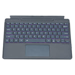2089D for Microsoft Surface Pro 11 / 10 / 9 / 8 / X Magnetic Adsorption Colorful Light Bluetooth-compatible Wireless Keyboard with Touchpad