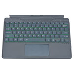 2089D for Microsoft Surface Pro 11 / 10 / 9 / 8 / X Magnetic Adsorption Colorful Light Bluetooth-compatible Wireless Keyboard with Touchpad