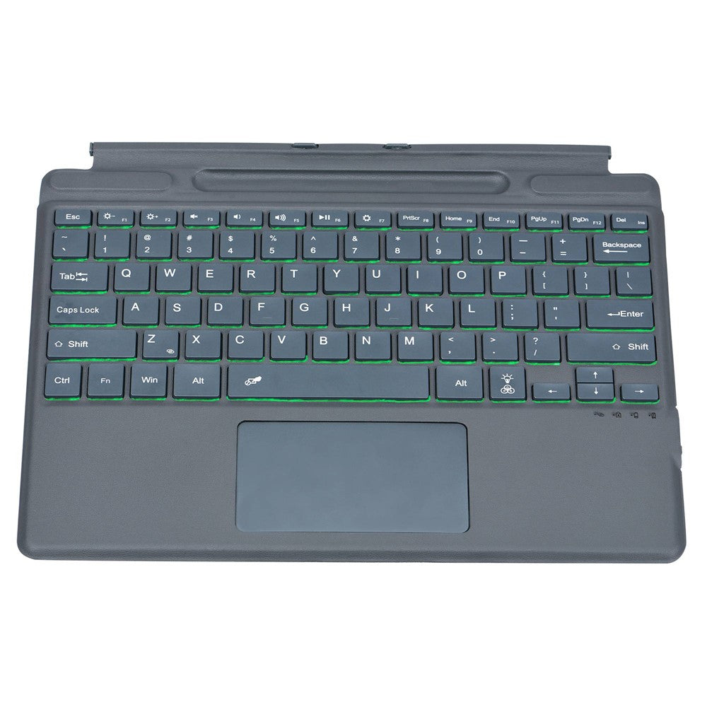 2089D for Microsoft Surface Pro 11 / 10 / 9 / 8 / X Magnetic Adsorption Colorful Light Bluetooth-compatible Wireless Keyboard with Touchpad