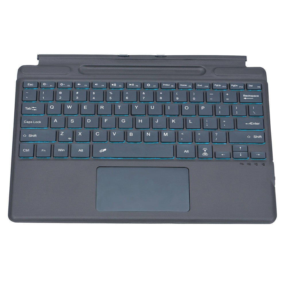 2089D for Microsoft Surface Pro 11 / 10 / 9 / 8 / X Magnetic Adsorption Colorful Light Bluetooth-compatible Wireless Keyboard with Touchpad