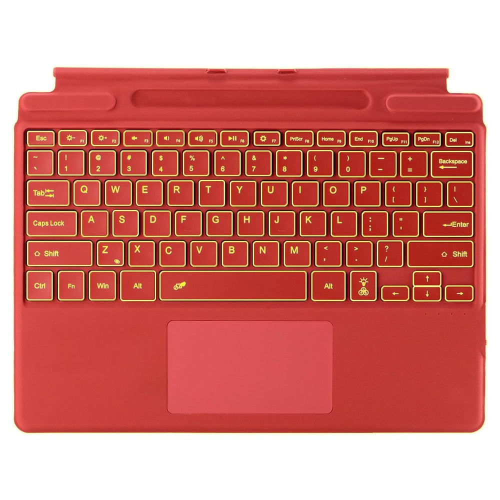 2089D for Microsoft Surface Pro 11 / 10 / 9 / 8 / X Magnetic Adsorption Colorful Light Bluetooth-compatible Wireless Keyboard with Touchpad
