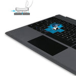 1089A for Microsoft Surface Pro 3 / 4 / 5 / 6 / 7 Laptop Magnetic Adsorption Bluetooth-compatible Wireless Keyboard with Touchpad