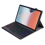 OP12-BS For Oppo Pad Air 10.4-inch PU Leather+TPU Protective Case with 3-Color Backlit Bluetooth-compatible Keyboard