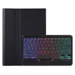 OP12-BS Til Oppo Pad Air 10,4" beskyttelsesetui i PU-læder+TPU med 3-farvet baggrundsbelyst Bluetooth-kompatibelt tastatur