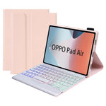 OP12-BS For Oppo Pad Air 10.4-inch PU Leather+TPU Protective Case with 3-Color Backlit Bluetooth-compatible Keyboard