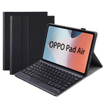 OP12-B For Oppo Pad Air 10.4-inch Protective Case with Removable Bluetooth-compatible Keyboard Anti-Drop Leather Stand Cover