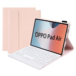 OP12-B For Oppo Pad Air 10.4-inch Protective Case with Removable Bluetooth-compatible Keyboard Anti-Drop Leather Stand Cover