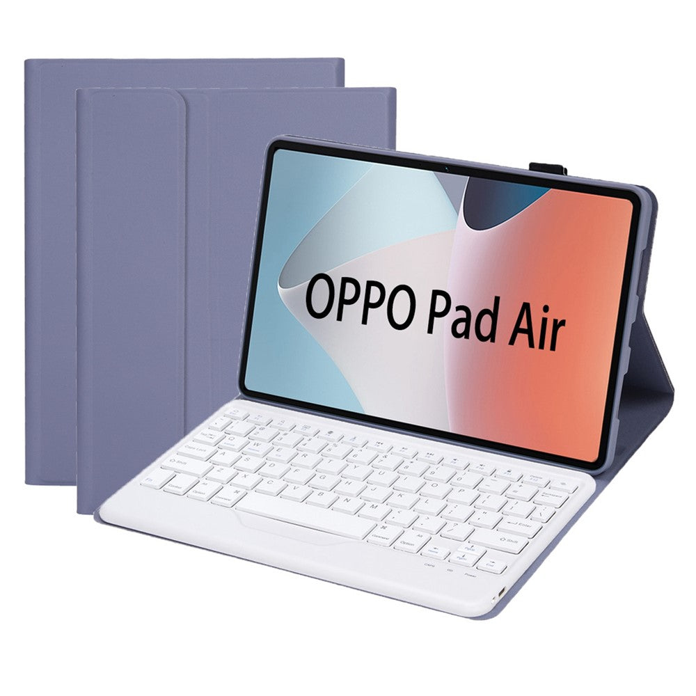 OP12-B For Oppo Pad Air 10.4-inch Protective Case with Removable Bluetooth-compatible Keyboard Anti-Drop Leather Stand Cover