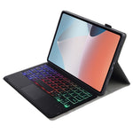 OP12-AS For Oppo Pad Air 10.4-inch PU Leather Anti-Scratch Case 3-Color Backlit Bluetooth-compatible Keyboard with TouchPad