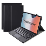OP12-A For Oppo Pad Air 14-inch Shockproof Stand Case + Bluetooth-compatible Keyboard with Touchpad Protective Leather Folio Flip Cover
