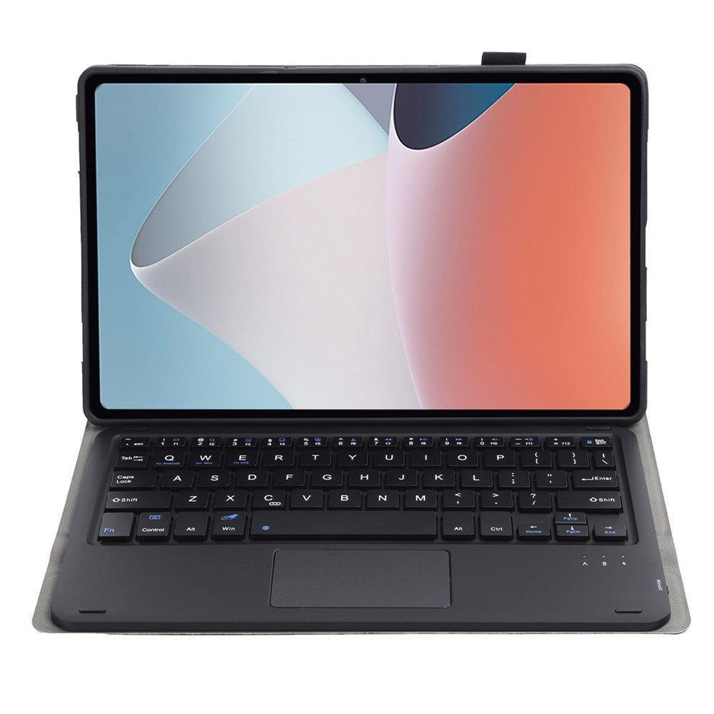 OP12-A For Oppo Pad Air 14-inch Shockproof Stand Case + Bluetooth-compatible Keyboard with Touchpad Protective Leather Folio Flip Cover