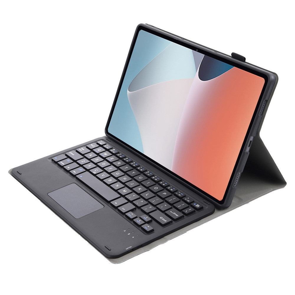OP12-A For Oppo Pad Air 14-inch Shockproof Stand Case + Bluetooth-compatible Keyboard with Touchpad Protective Leather Folio Flip Cover