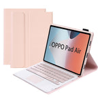 OP12-A For Oppo Pad Air 14-inch Shockproof Stand Case + Bluetooth-compatible Keyboard with Touchpad Protective Leather Folio Flip Cover